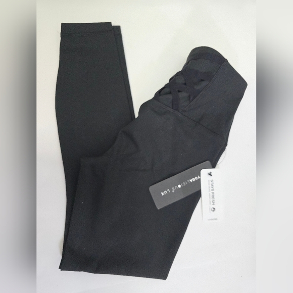 Yogalicious High Rise Squat Proof Criss Cross Yoga Pants Black XS - Picture 7 of 10